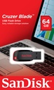 USB FLASH SANDISK CRUZER BLADE 64GB NEGRO 2.0
