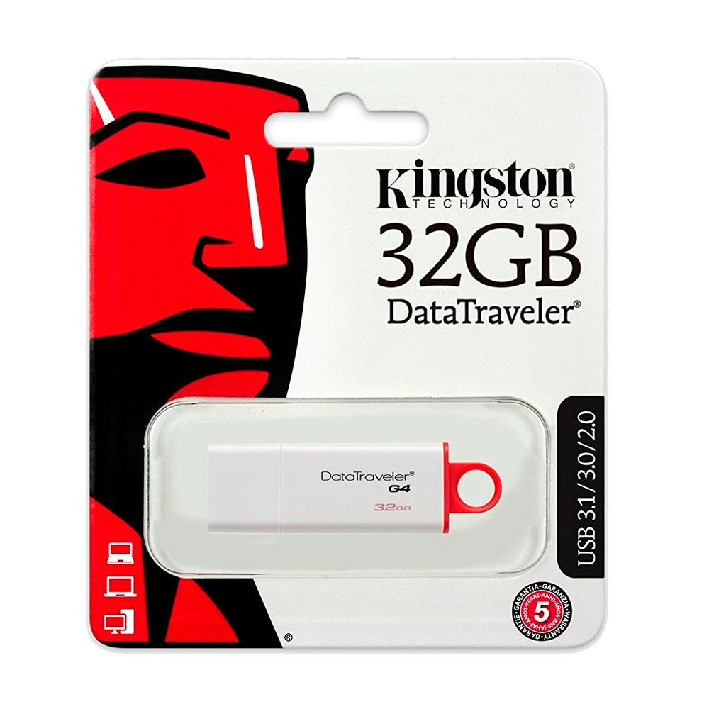 USB 32GB DTIG4 BLANCO/ROJO KINGSTON 3.0