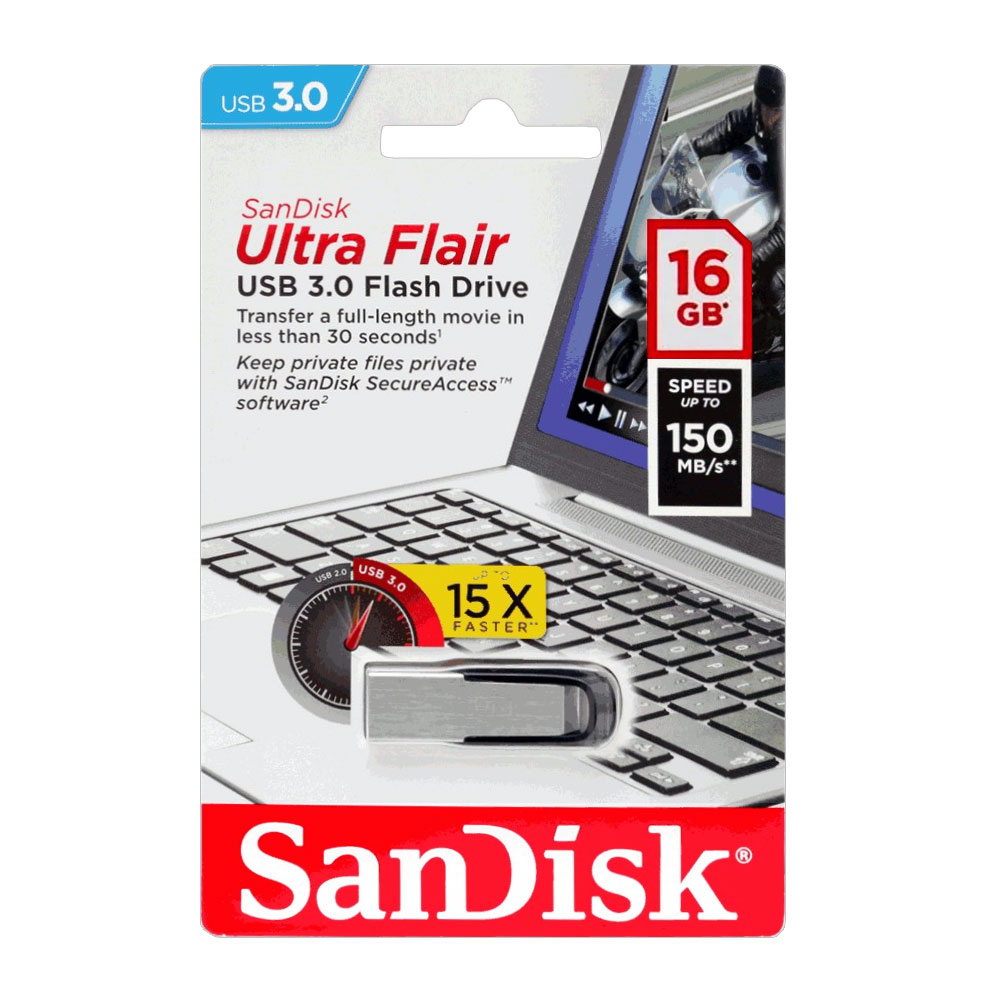 MEMORIA FLASH SANDISK ULTRA FLAIR 16GB USB SDCZ73-016G-G46