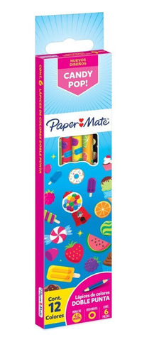 COLORES PAPER MATE CANDY DOBLE PUNTA 6X12
