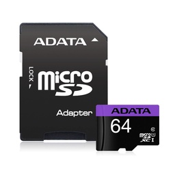 MICRO SD 64GB ADATA AUSDX64GUICL10-RA1 MORADA C/A