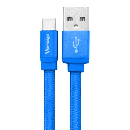 CABLE USB VORAGO CAB-123 USB TIPO C 1M AZUL